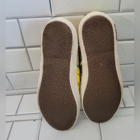 Seavees Trina Turk Baja Slip On Canvas Shoe Fashion Sneaker Yellow Tropical Flor - Picture 6 of 11